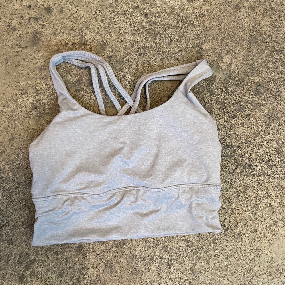 Grey sports bra